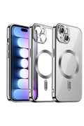 Mey İthalat® iPhone 15 Kılıf Kross Magneticsafe Kapak - Gümüş