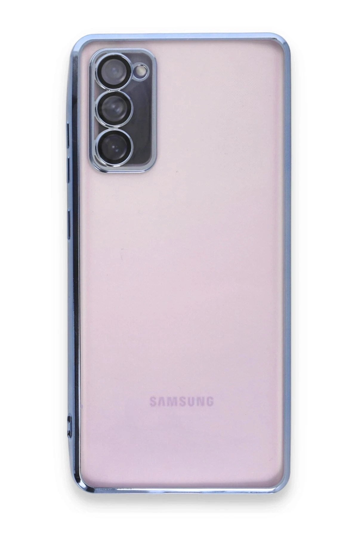 Mey İthalat® Samsung Galaxy S20 FE Kılıf Lensli Silikon - Açık Mavi