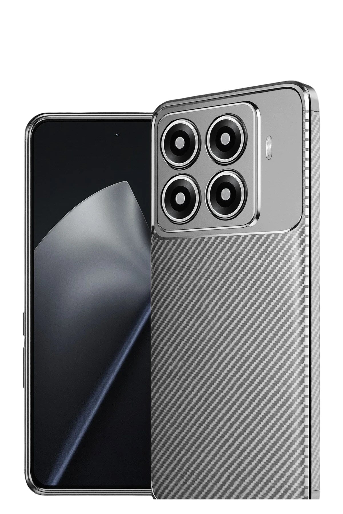 Mey İthalat® Mi 15T Pro Auto Focus Karbon Kapak - Gri