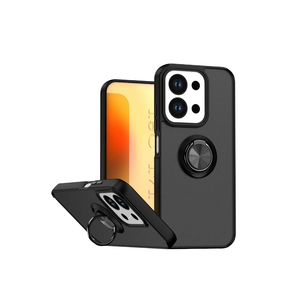 Mey İthalat® Redmi 15C 4G Montreal Yüzüklü Silikon Kapak - Siyah
