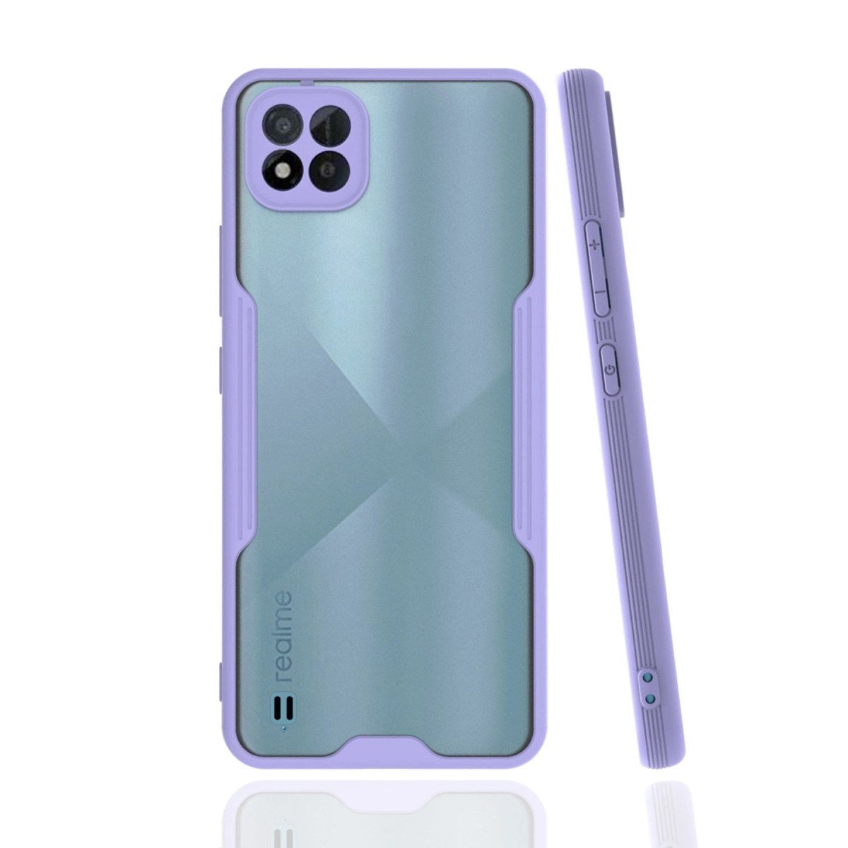 Mey İthalat® Realme C11 2021 Kılıf Platin Silikon - Lila