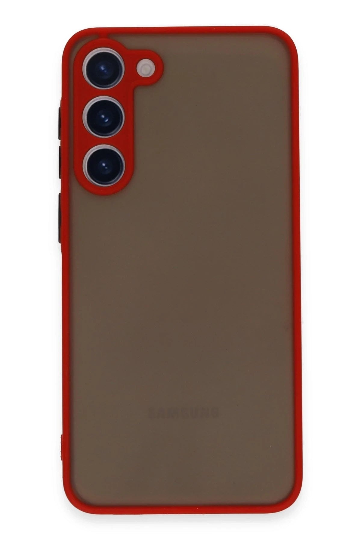Mey İthalat® Samsung Galaxy S23 Plus Kılıf Montreal Silikon Kapak - Kırmızı