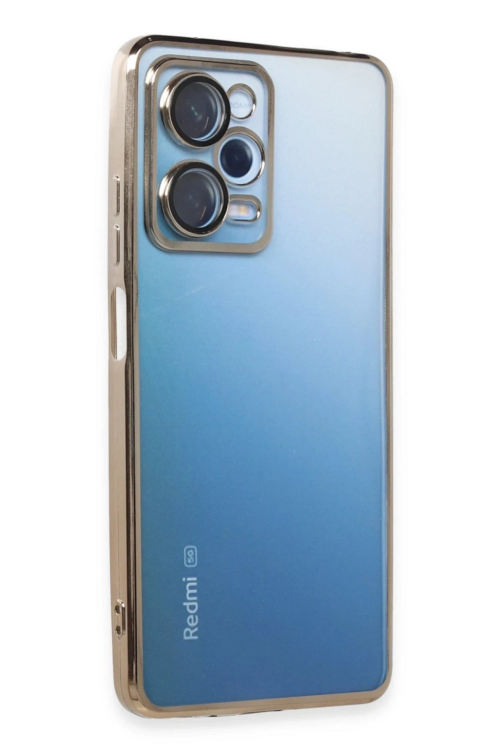 Mey İthalat® Redmi Note 12 Pro 5G Kılıf Lensli Silikon - Gold