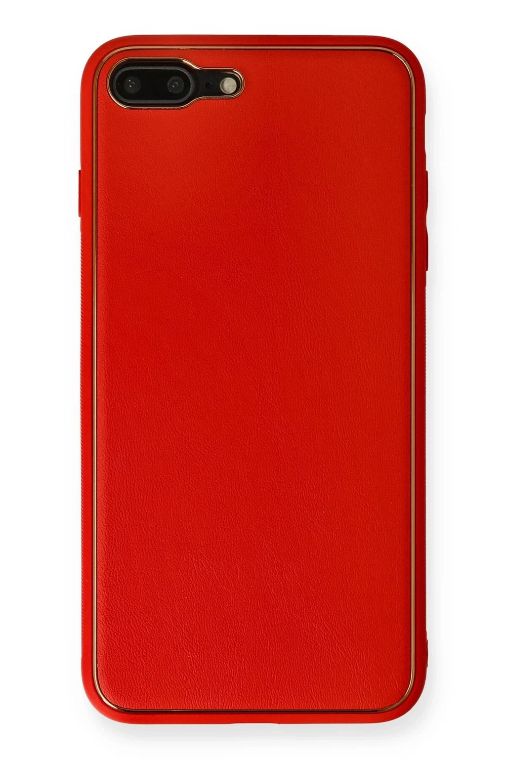 Mey İthalat® iPhone 7 Plus Kılıf Coco Deri Silikon Kapak - Kırmızı