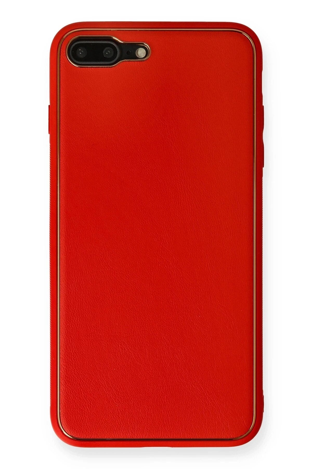 Mey İthalat® iPhone 7 Plus Kılıf Coco Deri Silikon Kapak - Kırmızı