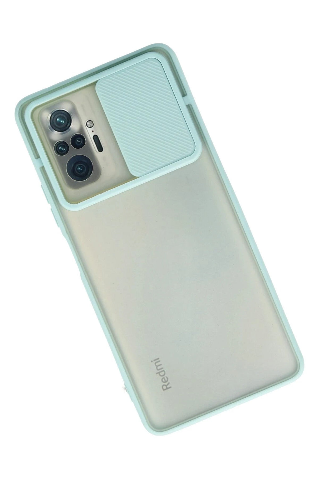 Mey İthalat® Redmi Note 10 Pro Kılıf Palm Buzlu Kamera Sürgülü Silikon - Turkuaz