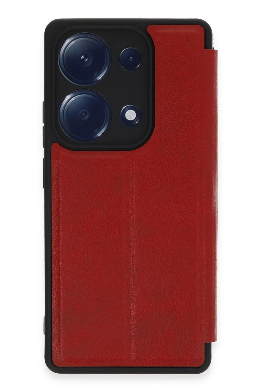 Mey İthalat® Redmi Note 13 Pro 4G Kılıf Flip Cover - Kırmızı