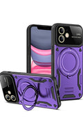 Mey İthalat® iPhone 11 Kılıf Joy Lens Standlı Kapak - Mor