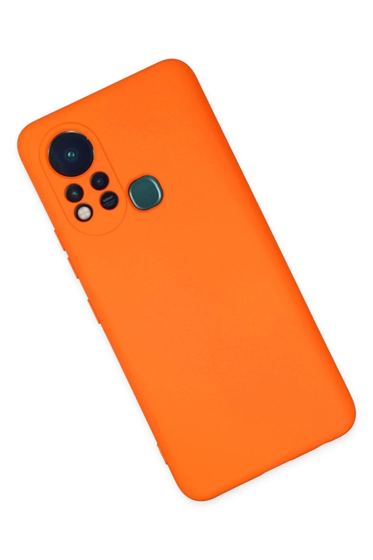 Mey İthalat® İnfinix Hot 11s Kılıf Nano içi Kadife Silikon - Turuncu