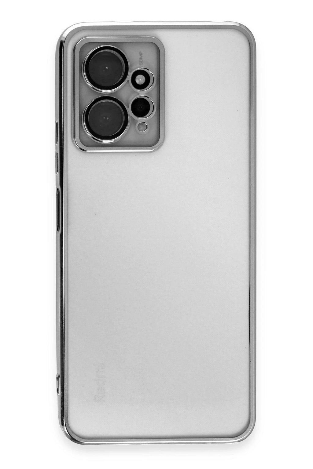 Mey İthalat® Redmi Note 12 4G Kılıf Lensli Silikon - Gümüş