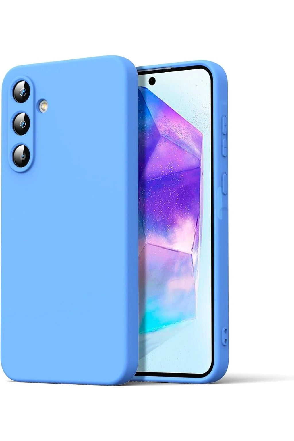 Mey İthalat® Samsung Galaxy A16 5G Kılıf Nano içi Kadife Silikon - Mavi