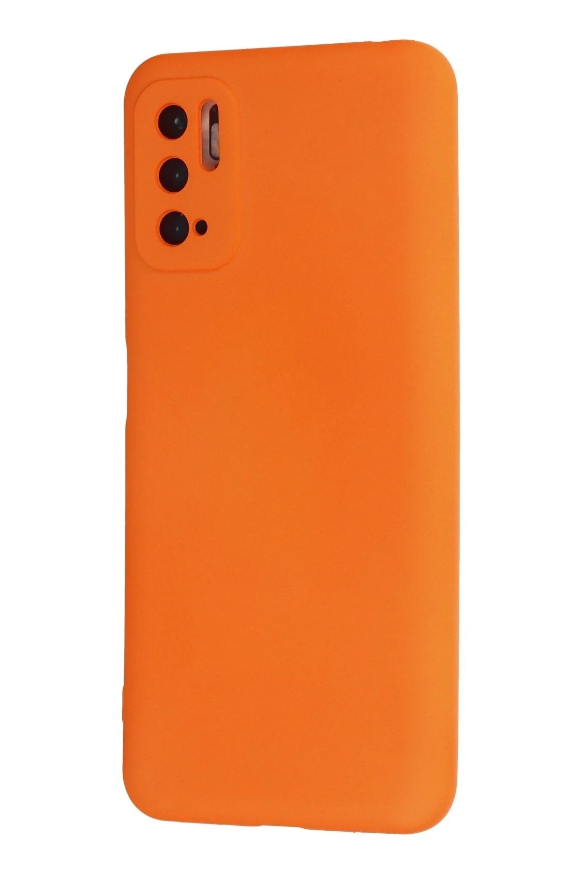 Mey İthalat® Redmi Note 10 5G Kılıf Nano içi Kadife Silikon - Turuncu