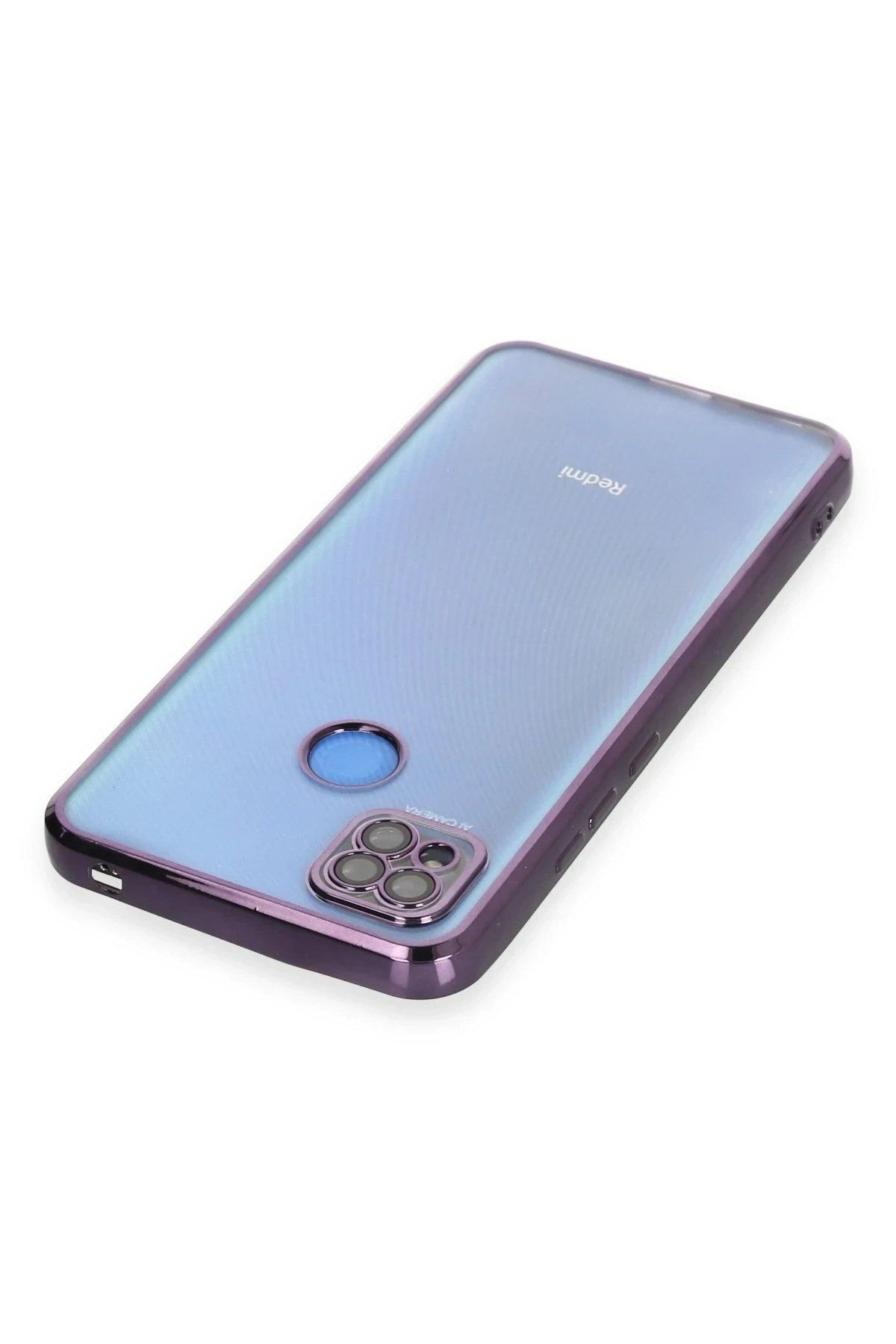 Mey İthalat® Redmi 9C Kılıf Lensli Silikon - Mor