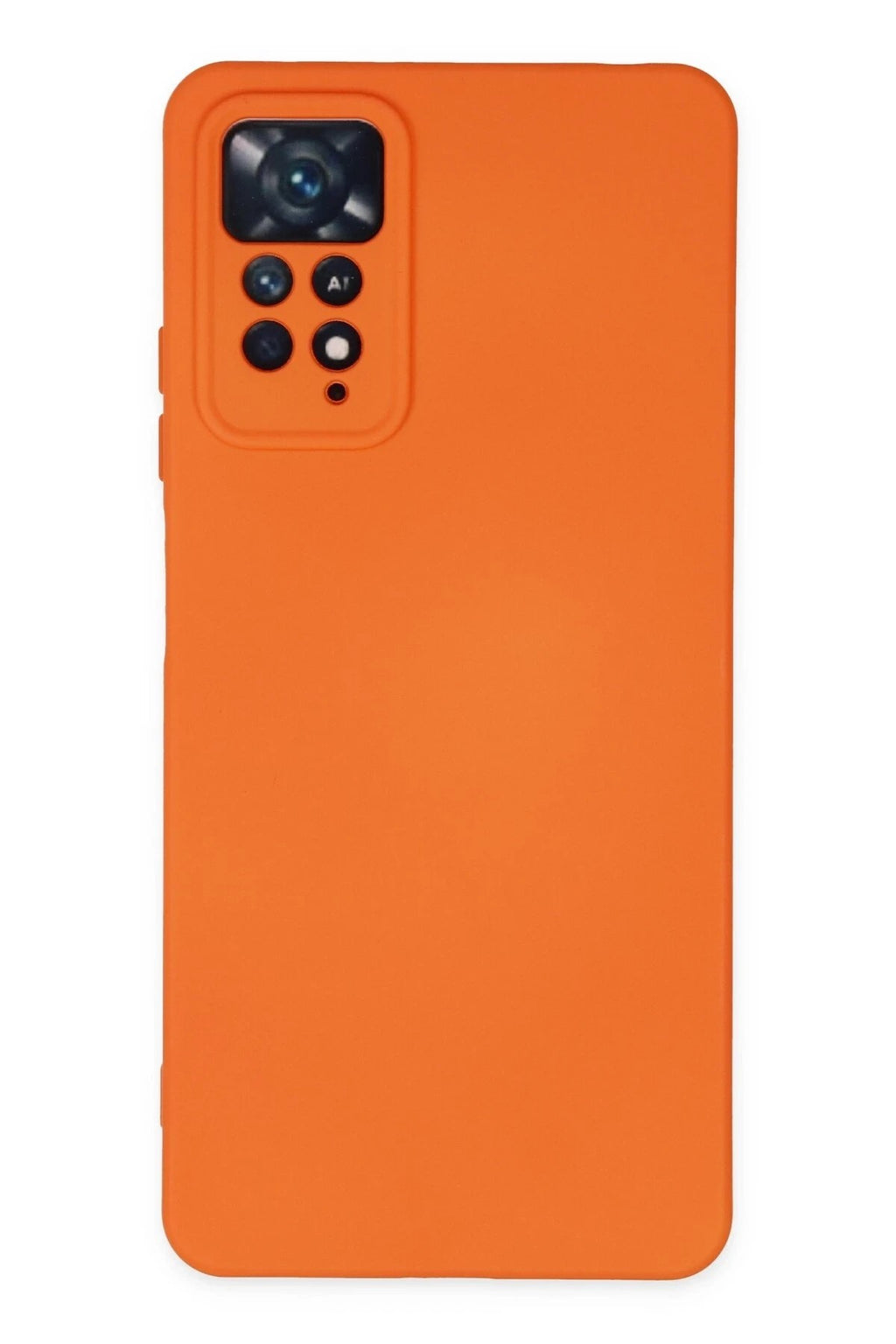 Mey İthalat® Redmi Note 11 Pro Kılıf Nano içi Kadife Silikon - Turuncu