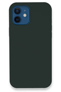 Mey İthalat® iPhone 12 Kılıf Lansman Legant Silikon - Koyu Yeşil