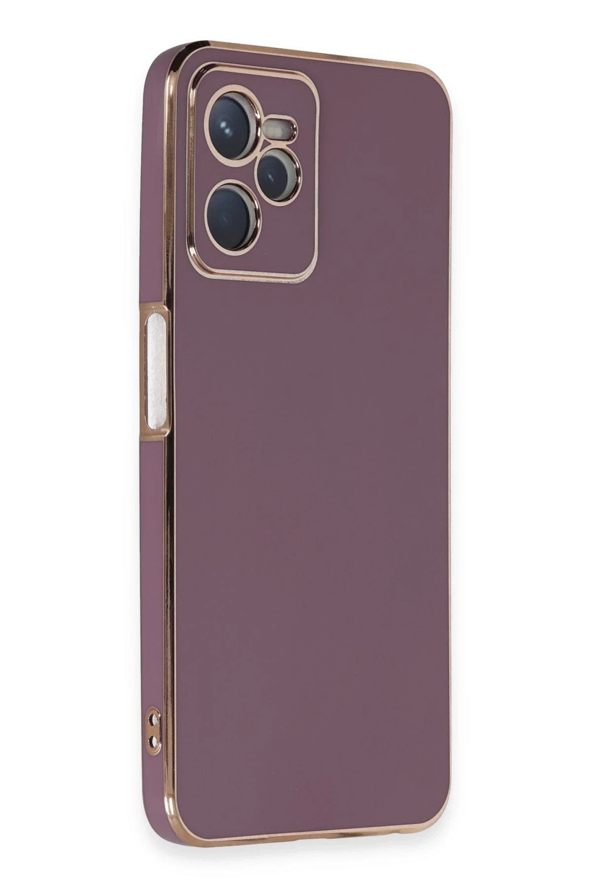 Mey İthalat® Realme C35 Kılıf Volet Silikon - Mor
