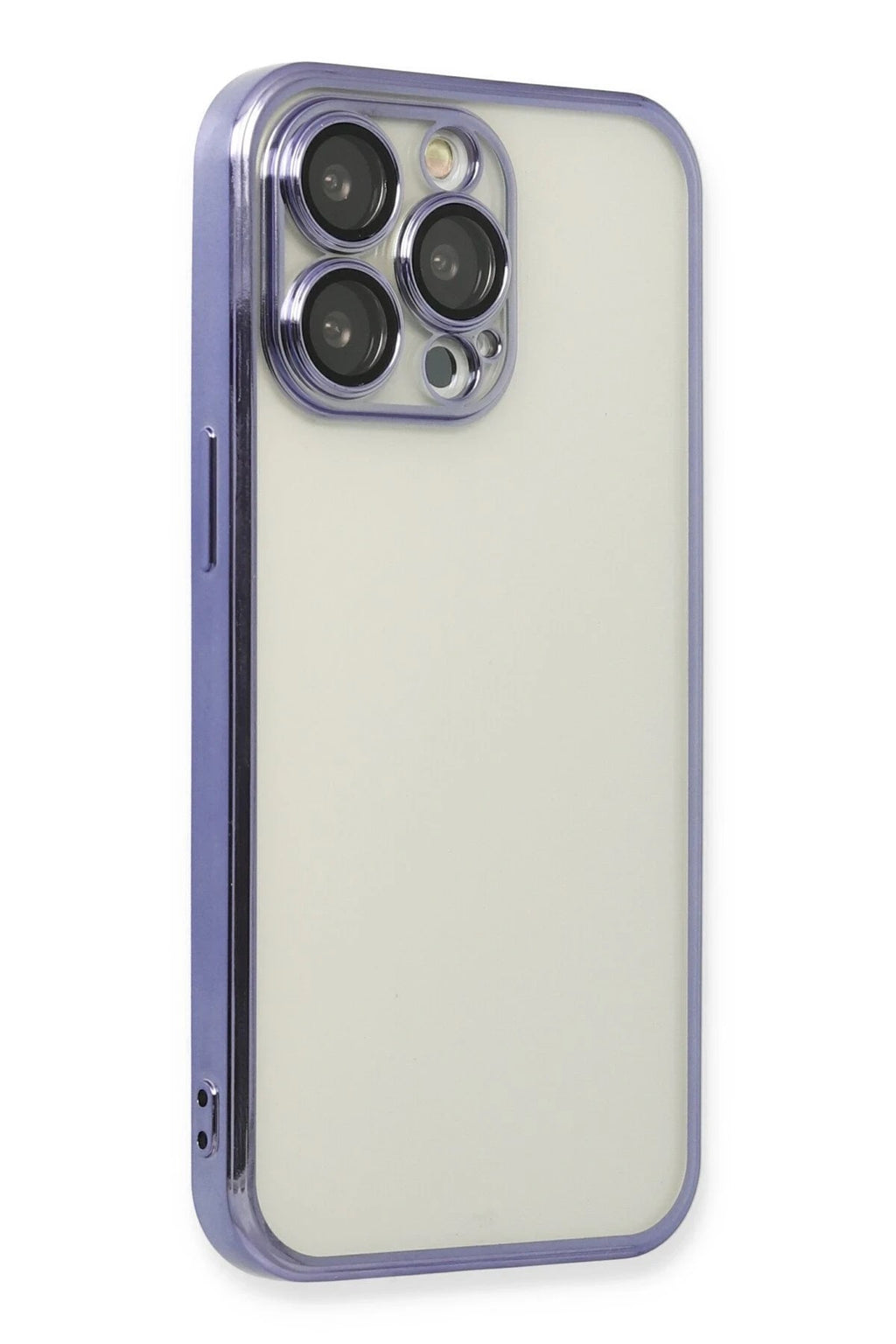 Mey İthalat® iPhone 13 Pro Kılıf Lensli Silikon - Mor