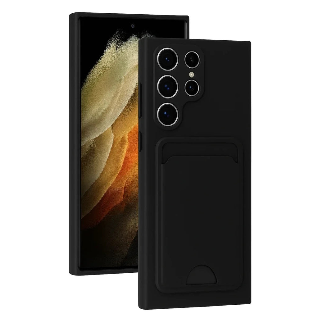 Mey İthalat® Samsung Galaxy S24 Ultra Kılıf Kelvin Kartvizitli Silikon - Siyah