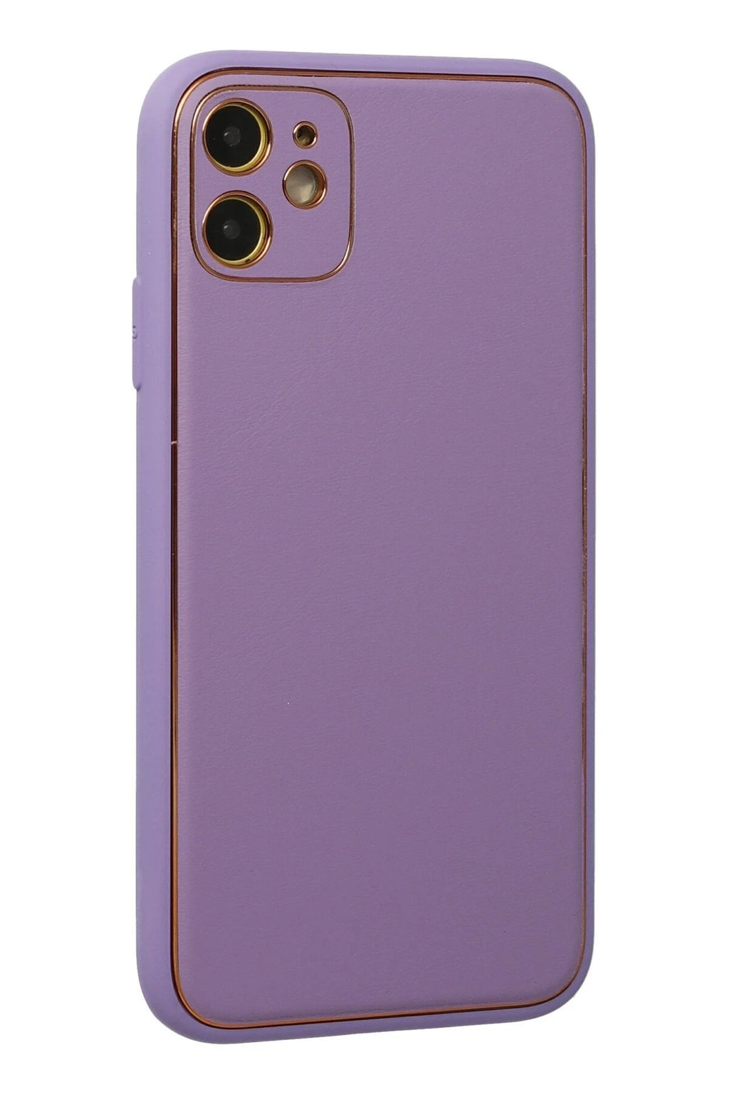 Mey İthalat® iPhone 12 Kılıf Coco Deri Silikon Kapak - Lila