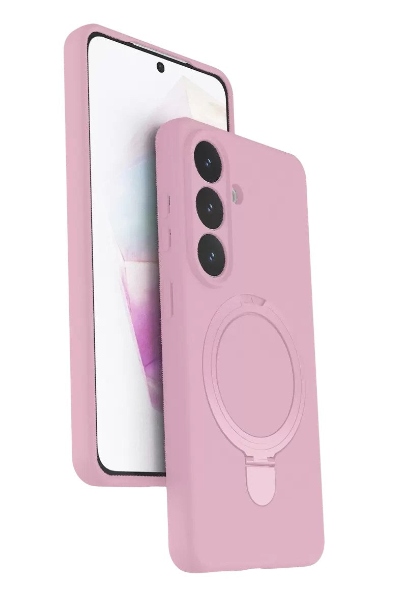 Mey İthalat® Samsung Galaxy S26 Regal Magsafe Standlı Kapak - Açık Pembe