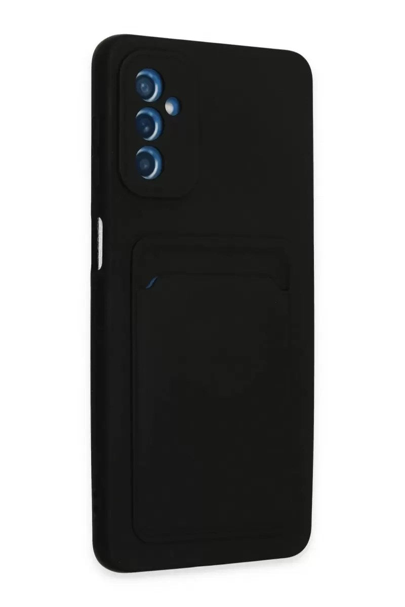 Mey İthalat® Samsung Galaxy M52 5G Kılıf Kelvin Kartvizitli Silikon - Siyah