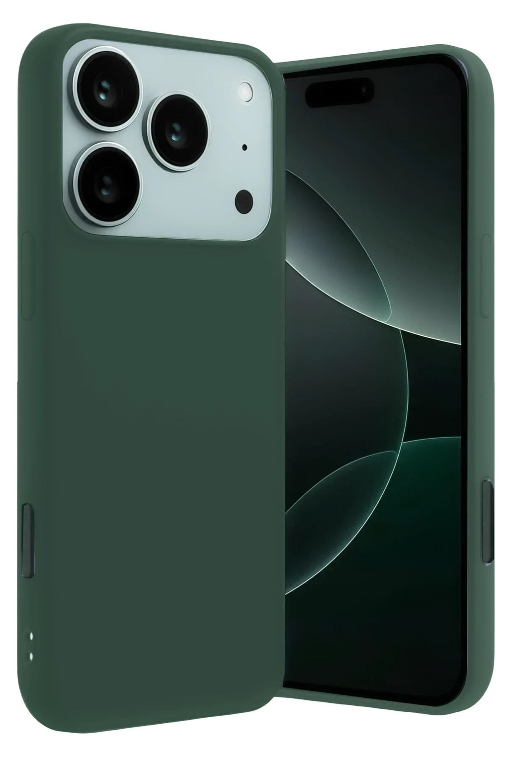 Mey İthalat® iPhone 17 Pro Nano içi Kadife Silikon - Koyu Yeşil
