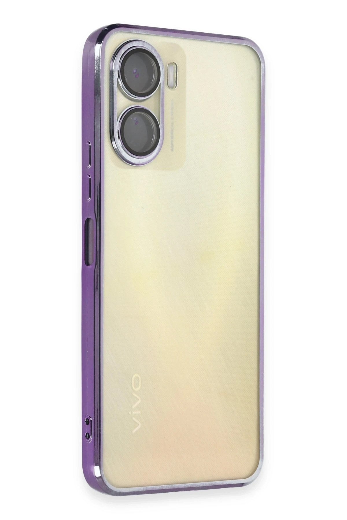 Mey İthalat® Vivo Y16 Kılıf Lensli Silikon - Mor