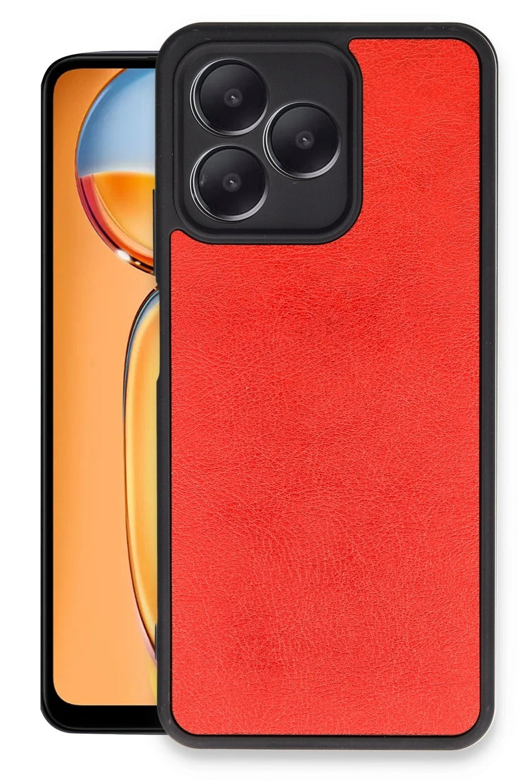 Mey İthalat® Realme Note 50 4G Kılıf Aras Deri Kapak - Kırmızı