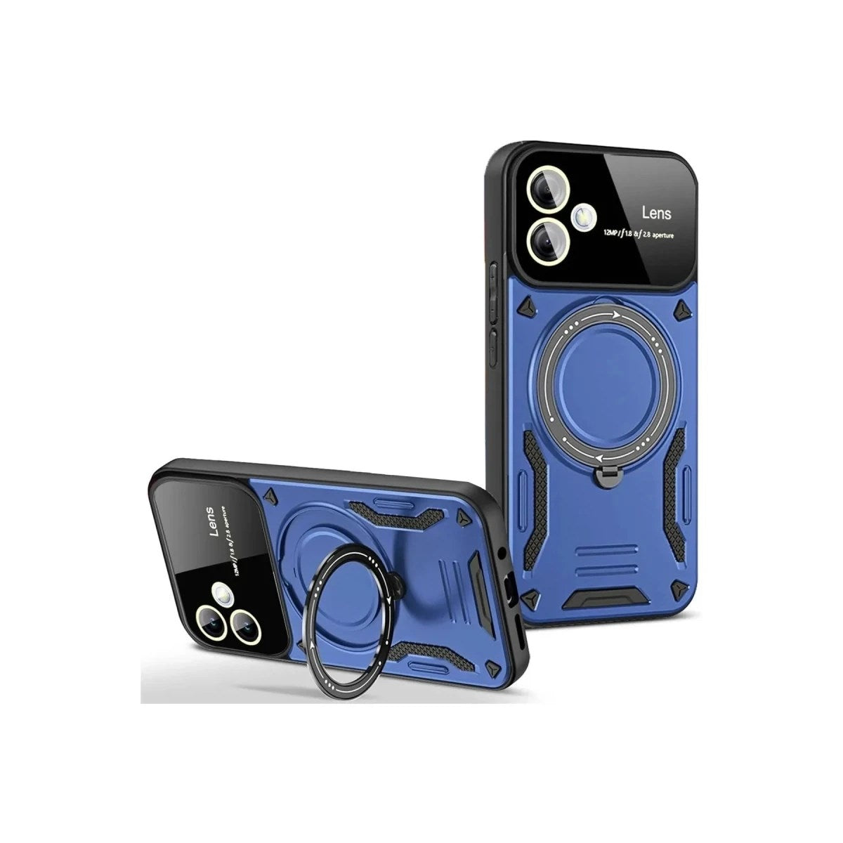 Mey İthalat® Samsung Galaxy A06 Kılıf Joy Lens Standlı Kapak - Lacivert