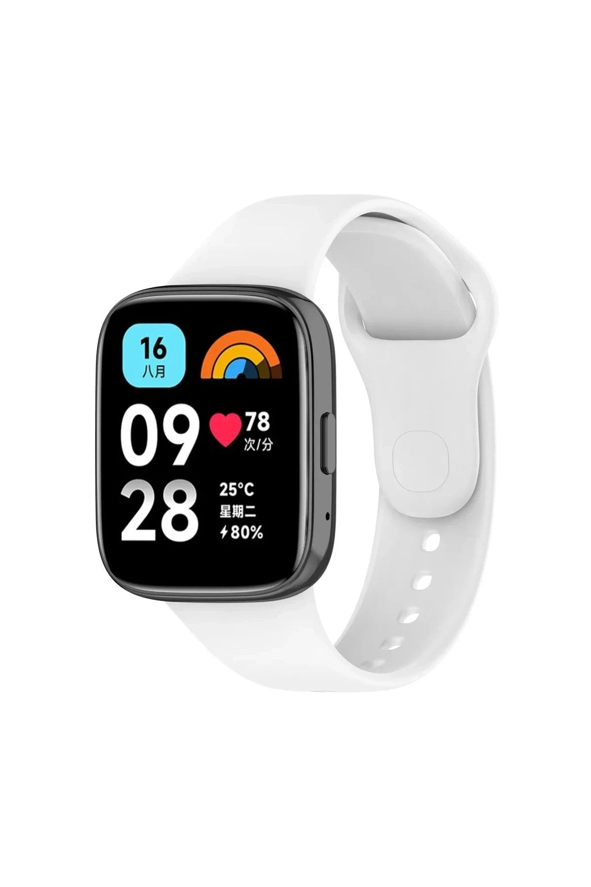 Mey İthalat® Redmi Watch 3 Active Klasik Kordon - Beyaz