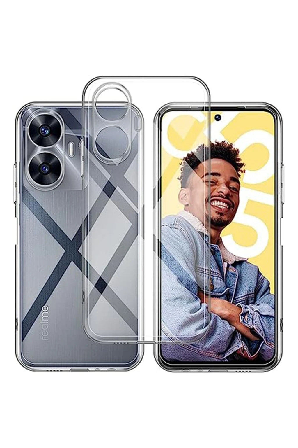 Mey İthalat® Realme C55 Kılıf Lüx Şeffaf Silikon