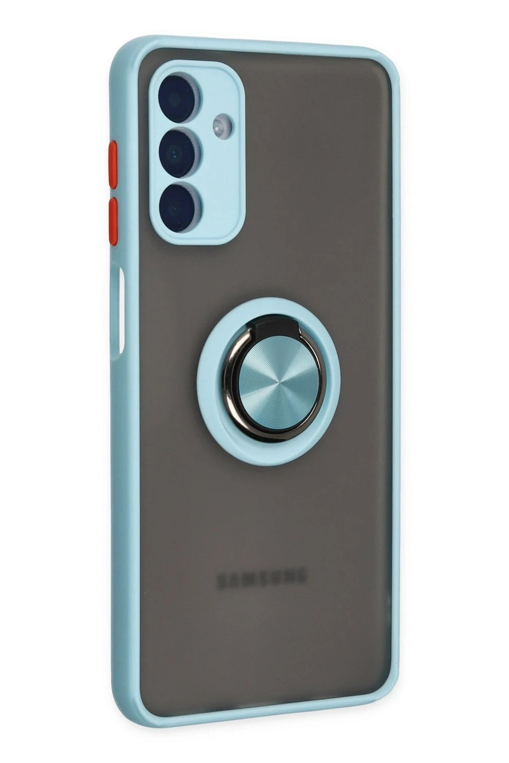 Mey İthalat® Samsung Galaxy A04S Kılıf Montreal Yüzüklü Silikon Kapak - Buz Mavi