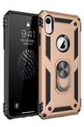 Mey İthalat® iPhone XR Kılıf Sofya Yüzüklü Silikon Kapak - Gold