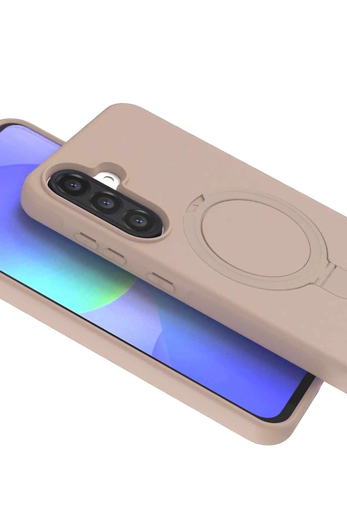 Mey İthalat® Samsung Galaxy A36 Regal Magsafe Standlı Kapak - Çöl Titanyum