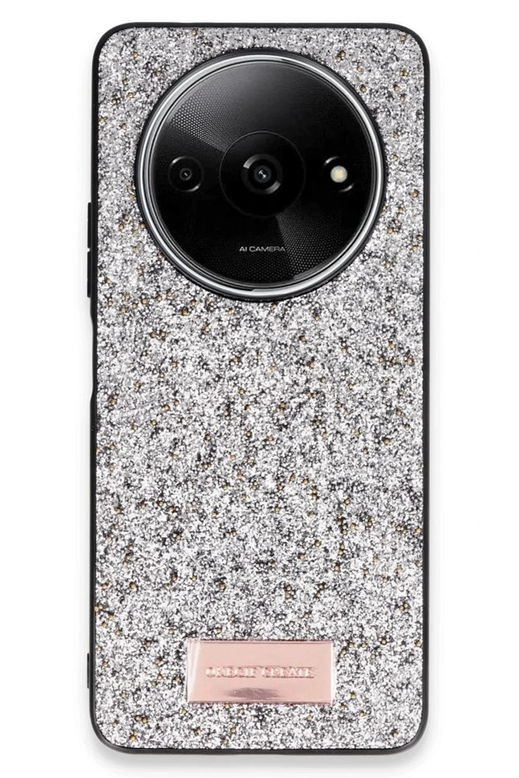 Mey İthalat® Redmi A3 4G Bright Simli Kapak - Gümüş