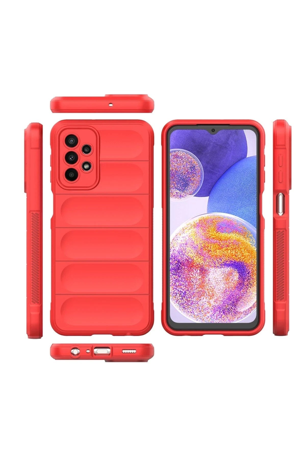 Mey İthalat® Samsung Galaxy A23 4G Kılıf Optimum Silikon - Kırmızı