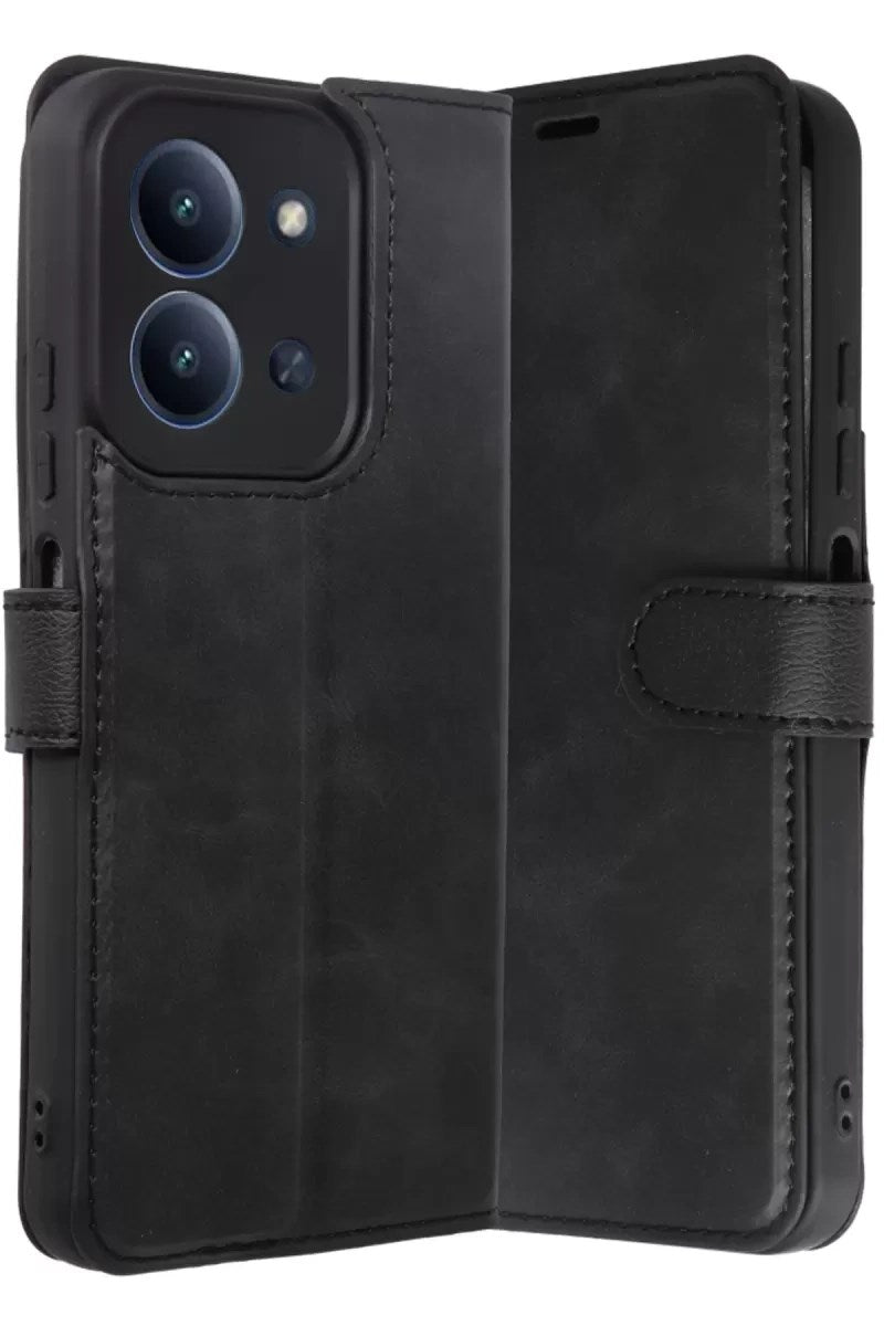 Mey İthalat® Redmi 15C 4G Trend S Plus Kapaklı Kılıf - Siyah