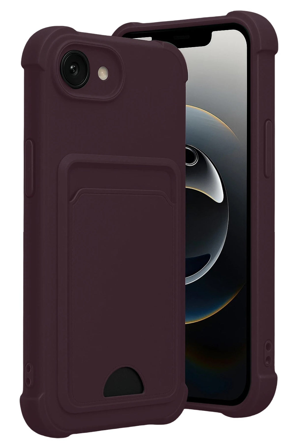 Mey İthalat® iPhone 16E Kelvin Kartvizitli Silikon - Derin Mor