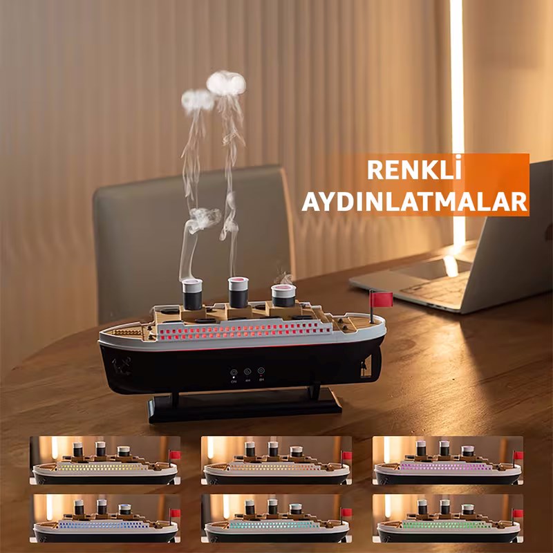 Titanic Aromaterapi Hava Nemlendirici Kuruluğu Önlemek Için Verimli Gemi Dizaynlı Difüzör