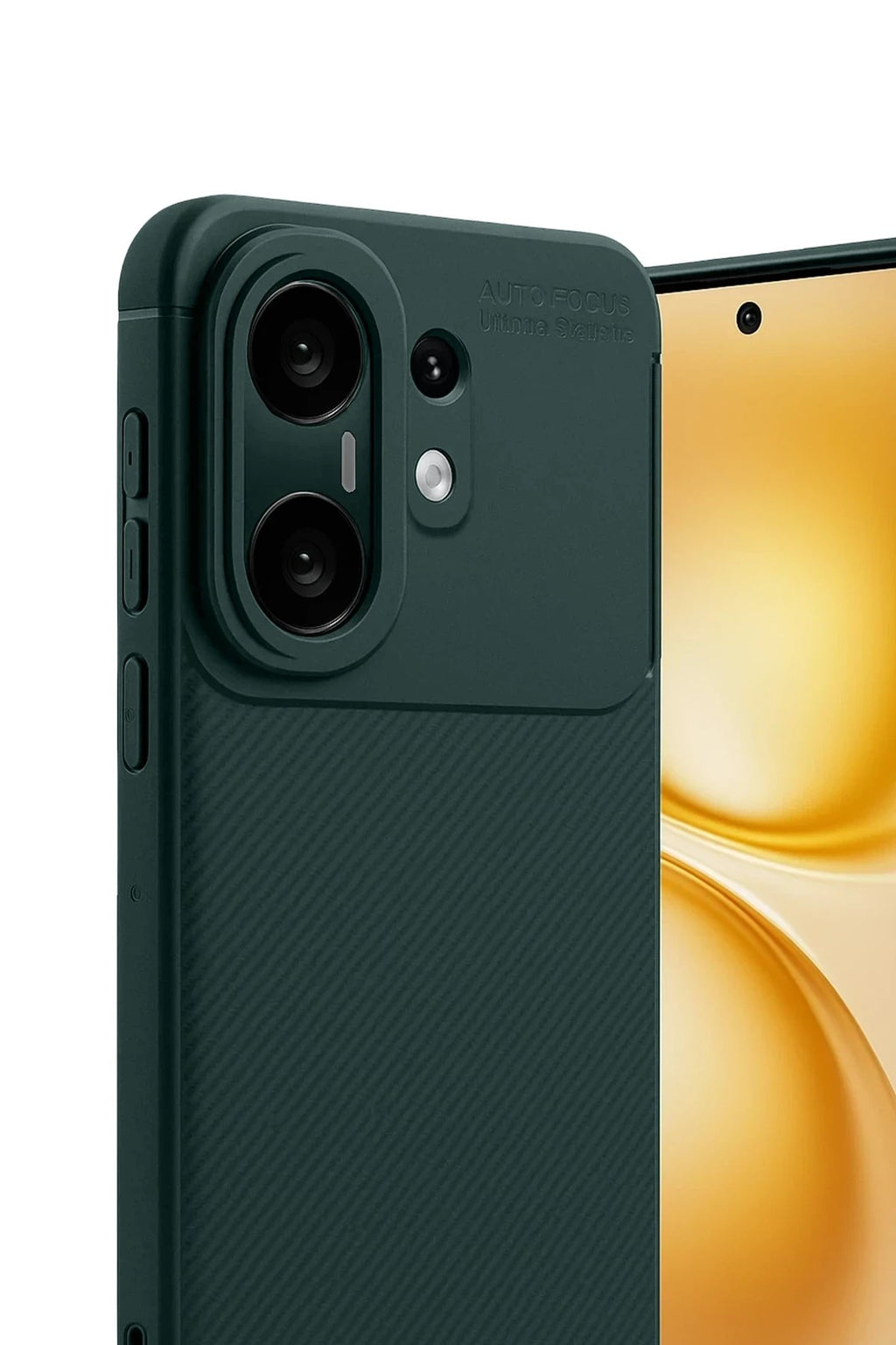 Mey İthalat® Vivo X200 FE Auto Focus Karbon Kapak - Koyu Yeşil