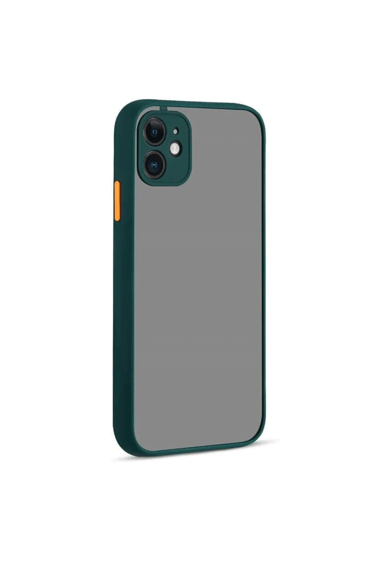 Mey İthalat® iPhone 12 Kılıf Montreal Silikon Kapak - Yeşil