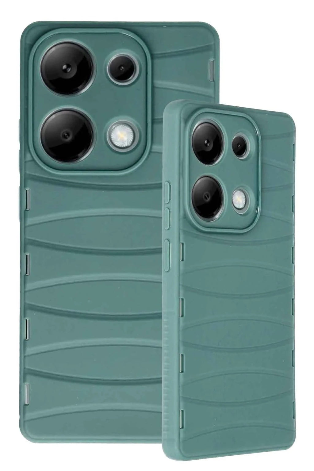 Mey İthalat® Redmi Note 13 Pro 4G Kılıf Bibercas Silikon Kapak - Koyu Yeşil
