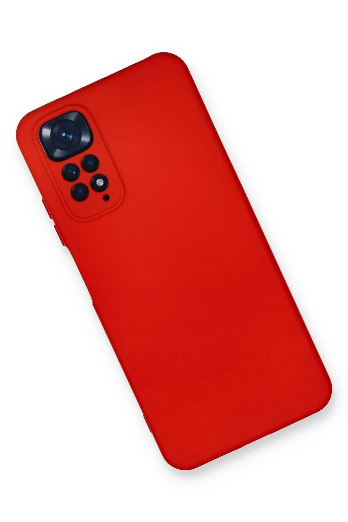 Mey İthalat® Redmi Note 11 Kılıf Nano içi Kadife Silikon - Kırmızı