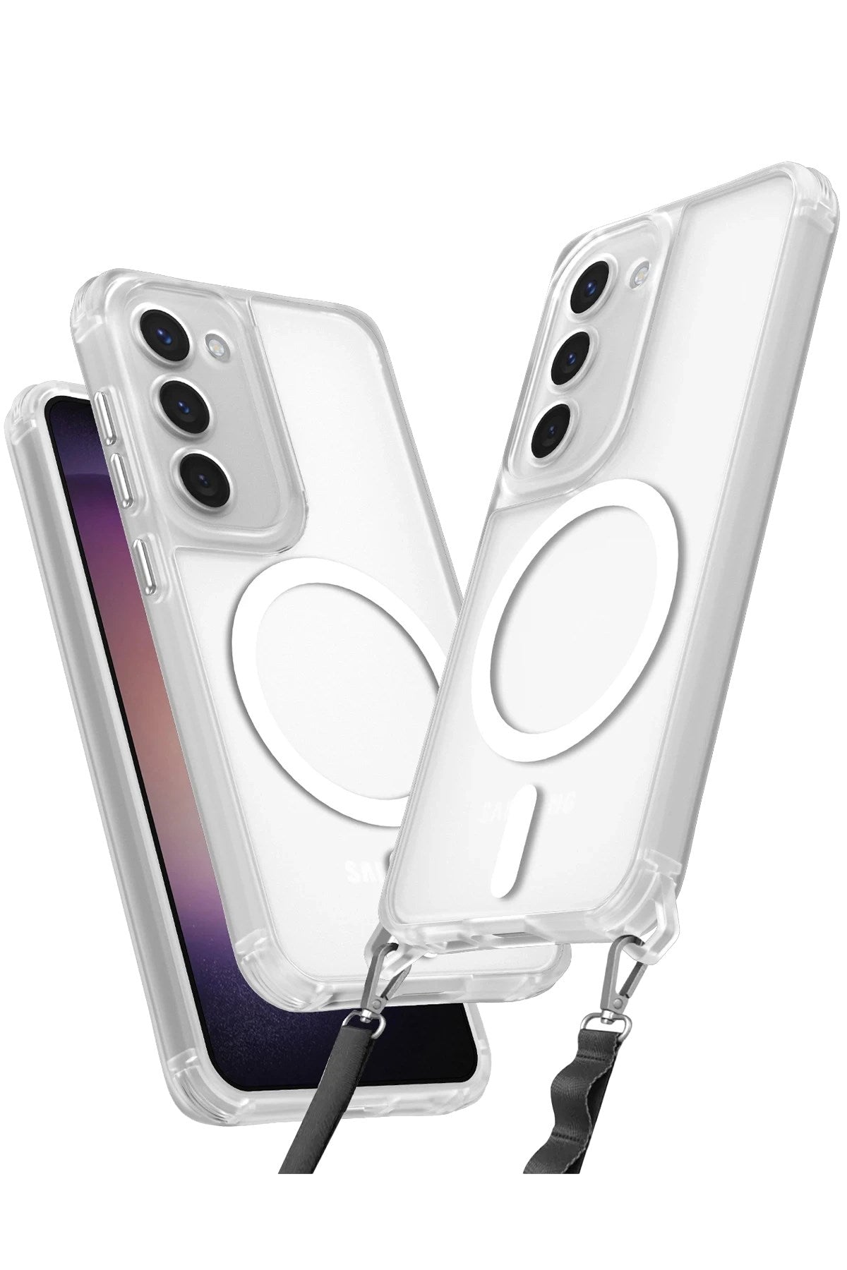 Mey İthalat® Samsung Galaxy S23 Plus Kılıf Enka Magsafe Silikon Kılıf - Şeffaf
