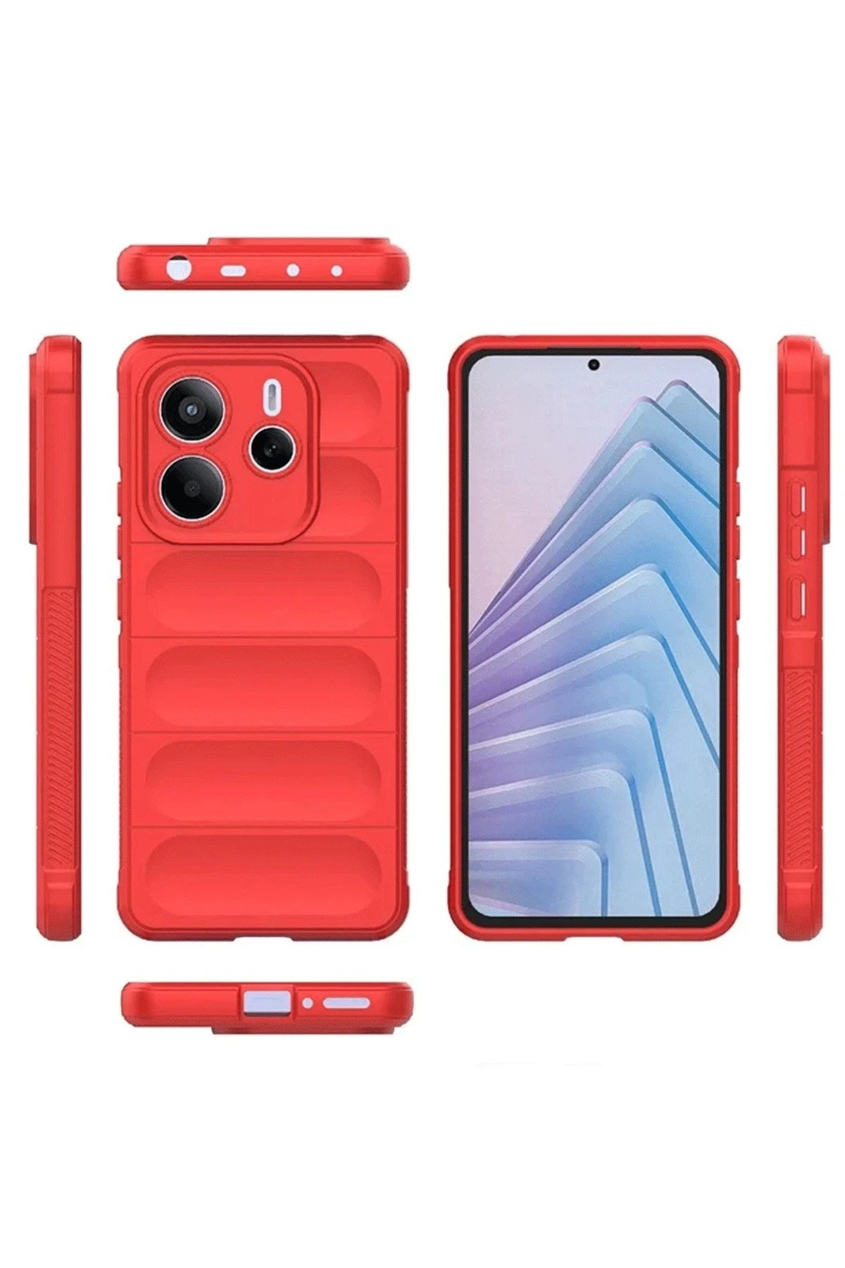 Mey İthalat® Redmi Note 14 4G Kılıf Optimum Silikon - Kırmızı