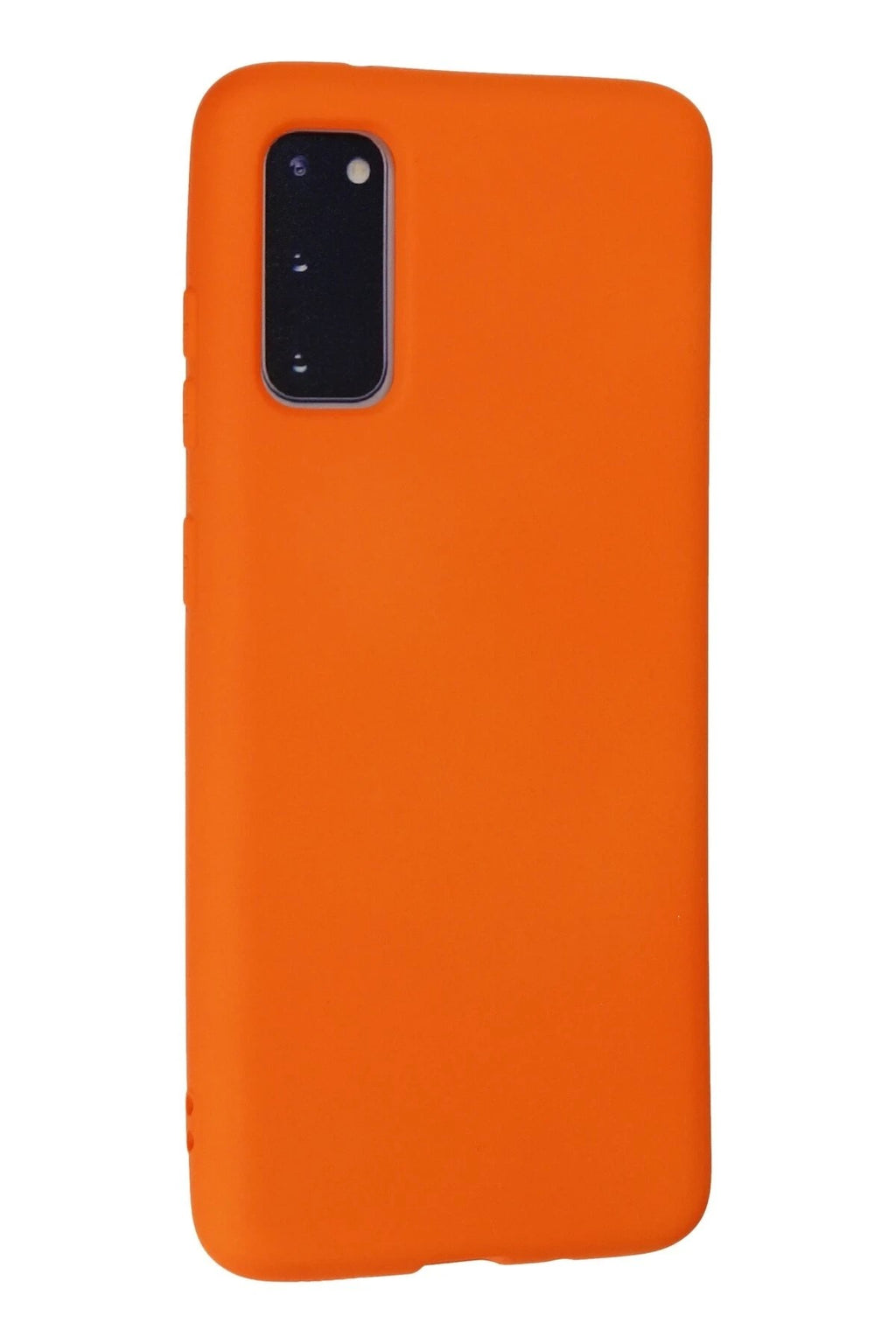 Mey İthalat® Samsung Galaxy S20 Kılıf Nano içi Kadife Silikon - Turuncu