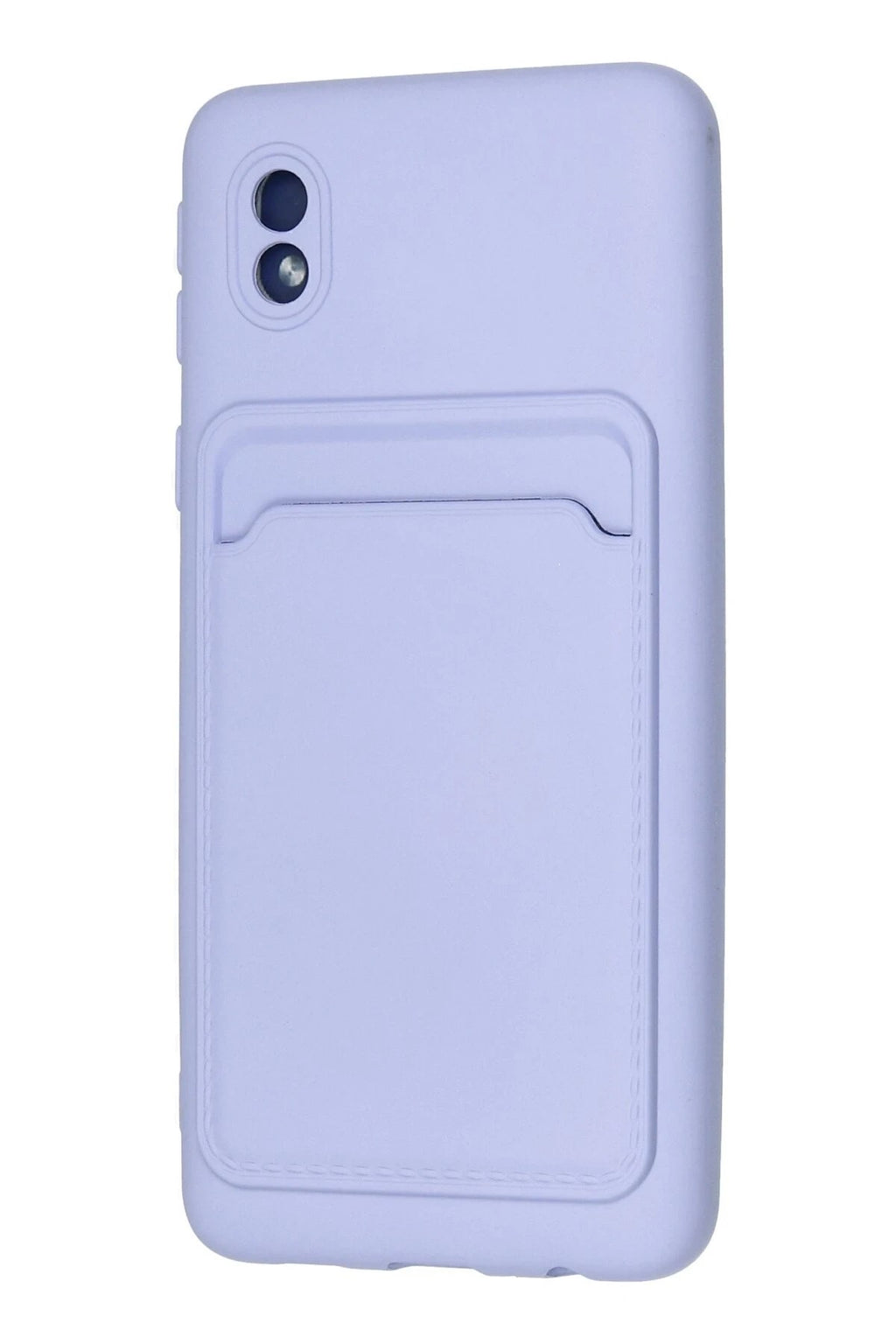 Mey İthalat® Samsung Galaxy A01 Core Kılıf Kelvin Kartvizitli Silikon - Lila