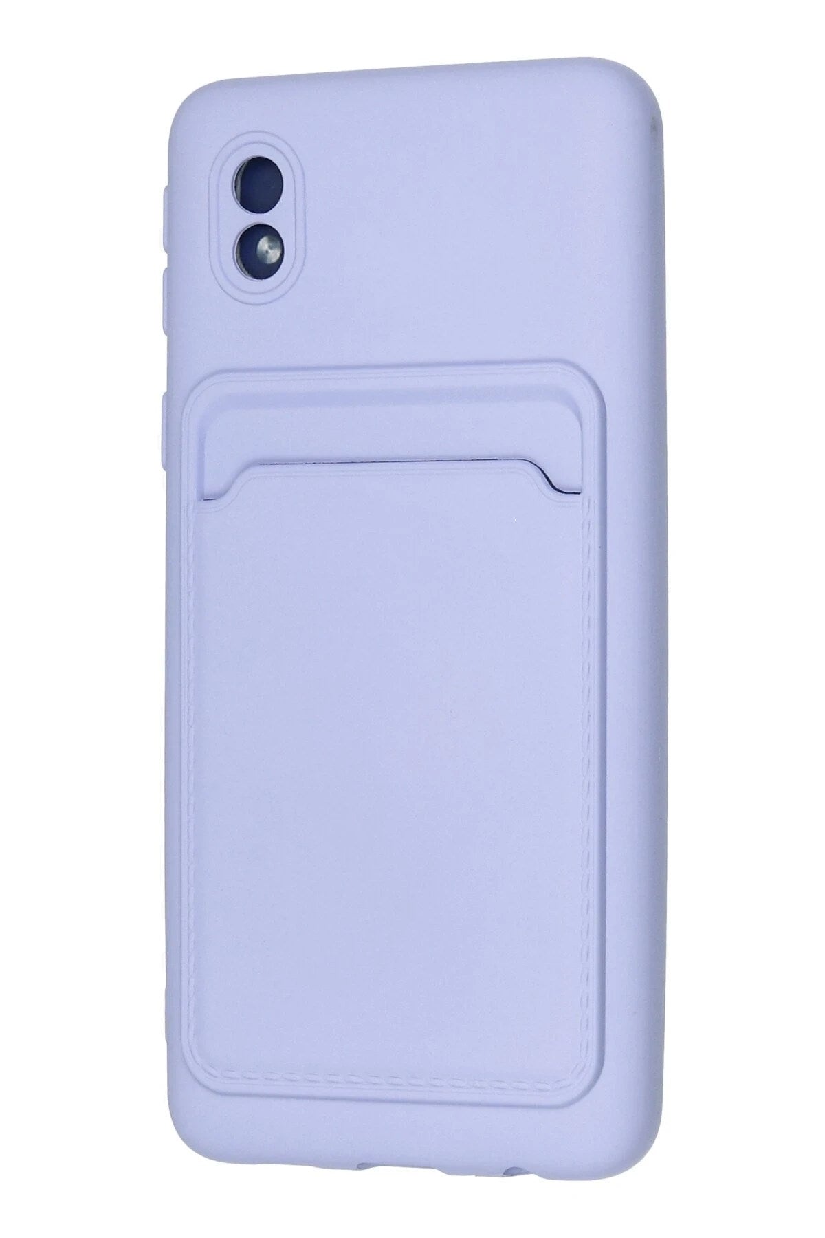 Mey İthalat® Samsung Galaxy A01 Core Kılıf Kelvin Kartvizitli Silikon - Lila