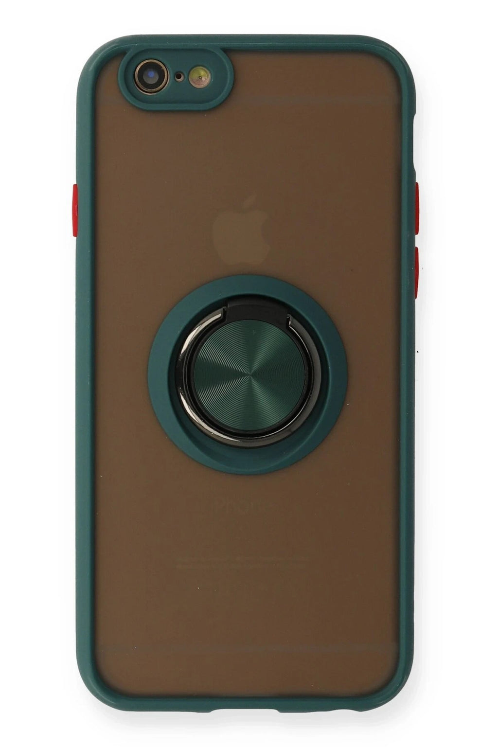 Mey İthalat® iPhone 6 Kılıf Montreal Yüzüklü Silikon Kapak - Yeşil