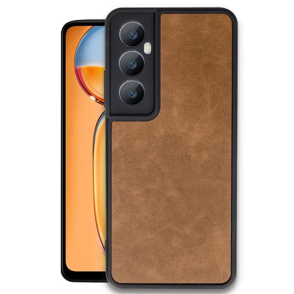 Mey İthalat® Realme C65 Kılıf Aras Deri Kapak - Taba